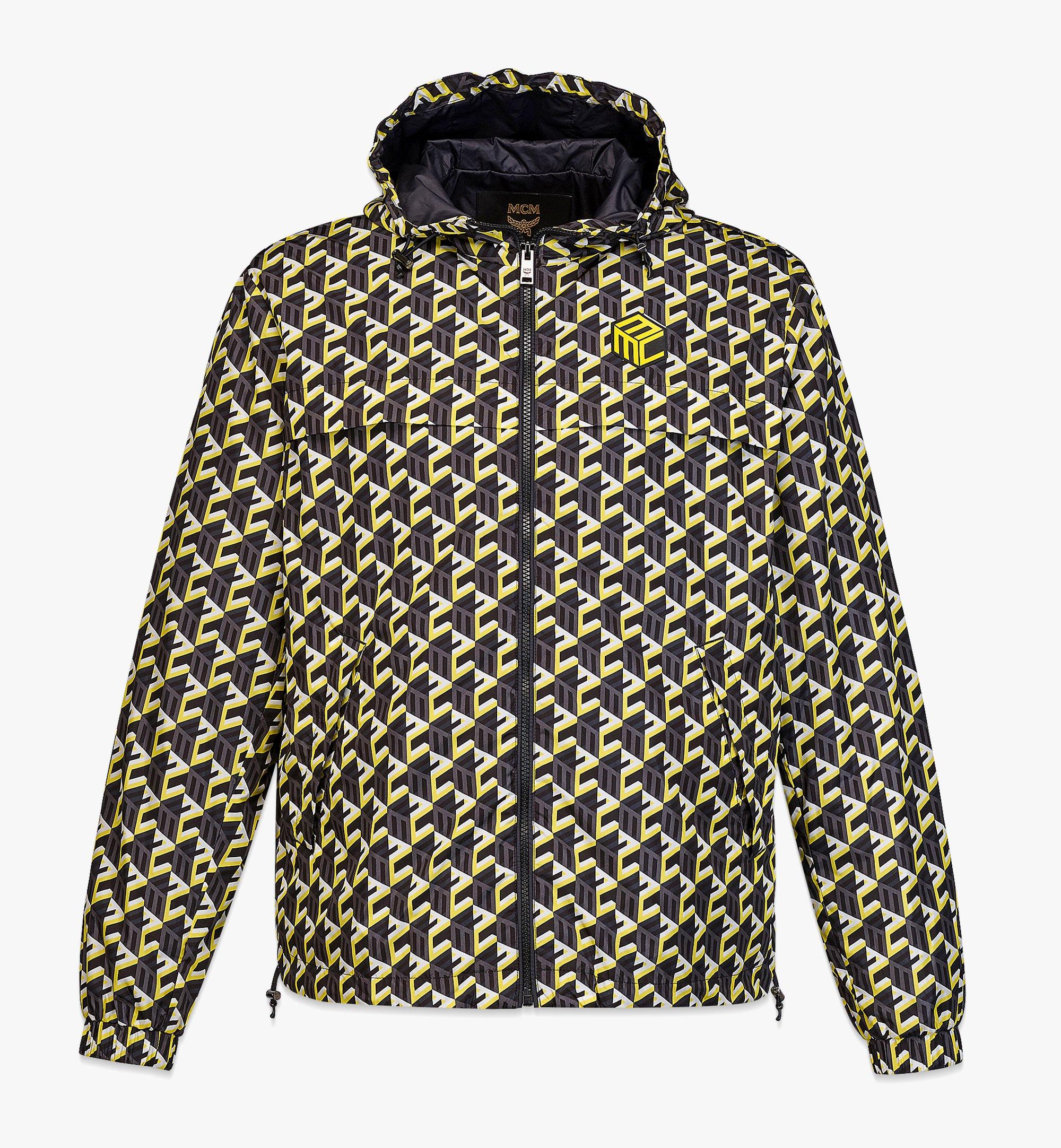 Men’s Cubic Monogram Print Windbreaker in ECONYL® 1